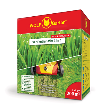 Vertikutačný mix Wolf Garten 4-1 na 200m2