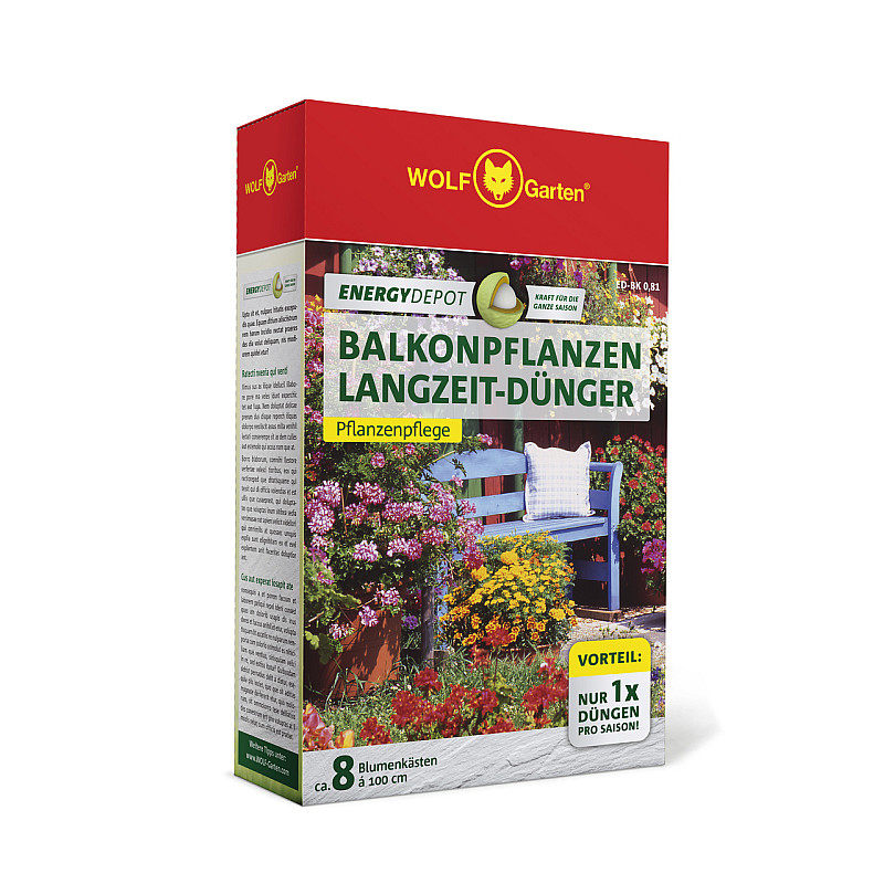 WOLF-Garten ED-BK 0,81 D/A ENERGY DEPOT DLHODOBÉ HNOJIVO NA BALKÓNOVÉ RASTLINY 0,81 KG